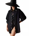 Omika Callista Button Down Shirt In Solid Mussel In Multi