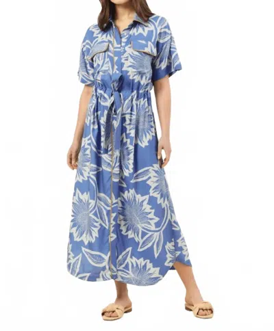 Omika Carla Midi Dress In Celine Montego In Blue