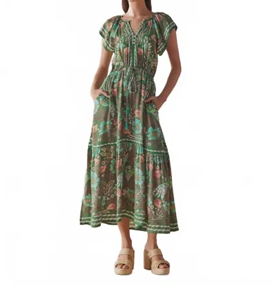 Omika Cora Midi Dress In Kala Kelp In Multi