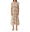 Omika Cora Midi Dress In Kirini Meadow In Multi