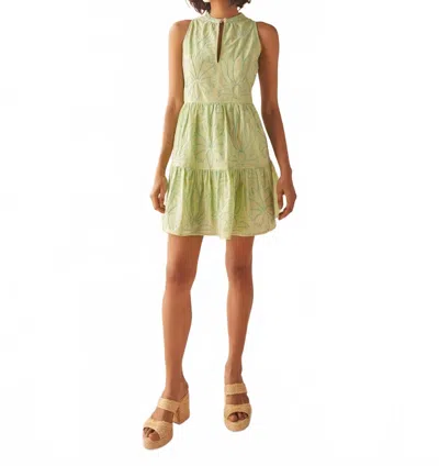 Omika Elsie Mini Dress In Laila Agave In Green