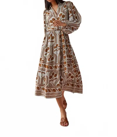 Omika Emery Maxi Dress In Brown