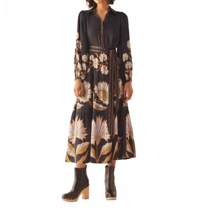 Omika Emery Maxi Dress In Mattia Obsidian In Multi