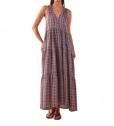 Omika Emery Maxi Dress In Omari Hibiscus In Brown