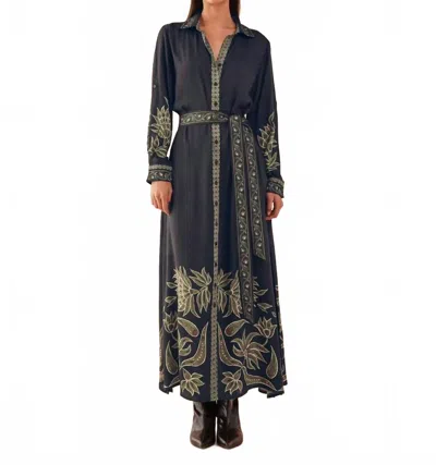 Omika Emma Maxi Dress In Alexia Onyx In Blue