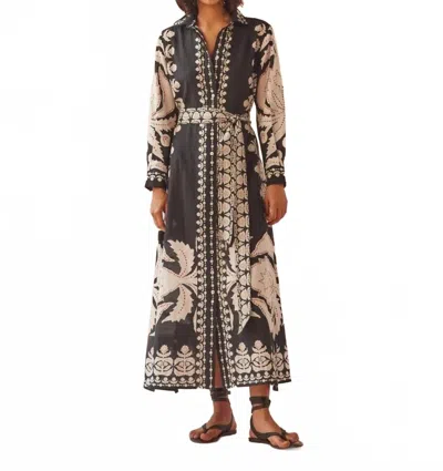 Omika Emma Shirt Dress In Nikita Oyster In Black