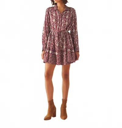 Omika Esme Tula Mini Dress In Garnet In Multi