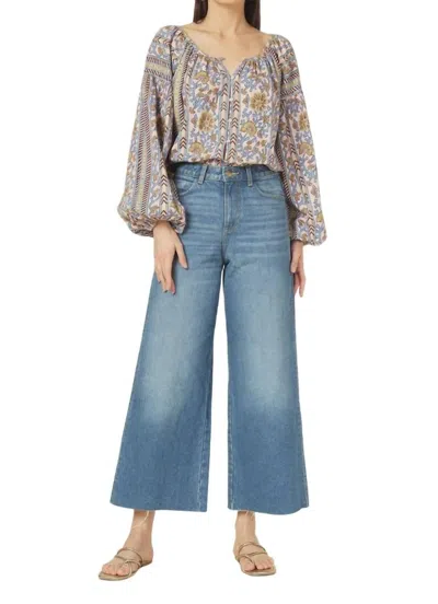 Omika Flora Blouse In Nirali Whisper In Gray