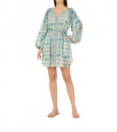 Omika Flora Mini Dress In Truro Capri In Blue