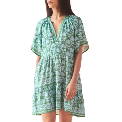 Omika Hadley Mini Dress In Marlie Matcha In Green