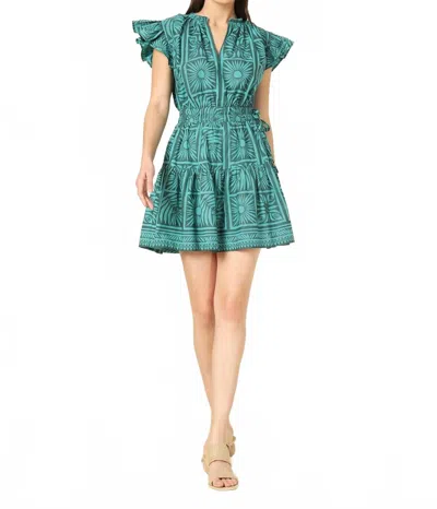 Omika Harlow Mini Dress In Tashi Palm In Multi
