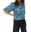 Omika Isla Blouse In Mohini Bliss In Blue