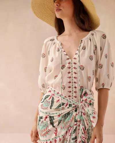 Omika Isla Blouse In Reya Willow