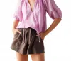 Omika Isla Blouse In Tanu Taro In Pink