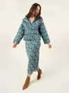 Omika Karima Quilted Jacket In Margo Brook In Blue