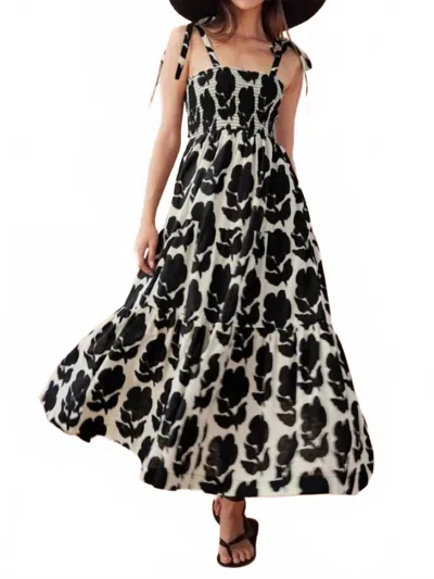 Omika Lana Maxi Dress In Emma Mussel In Black