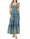 Omika Lana Maxi Dress In Zadie Meditteranean In Blue