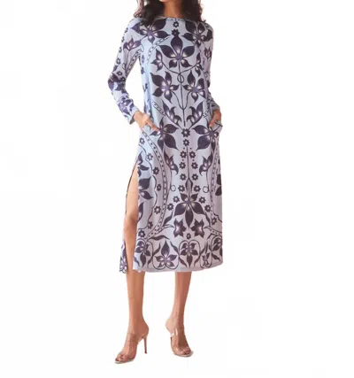 Omika Lara Midi Dress In Ceci Lagoon In Blue
