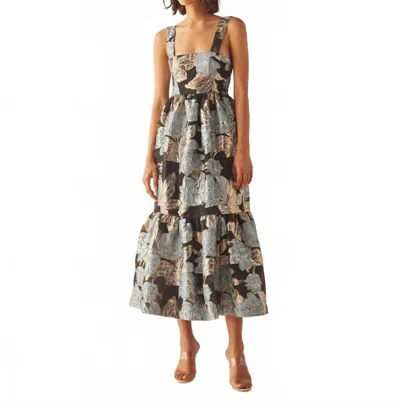 Omika Leena Maxi Dress In Vivienne Mussel In Black
