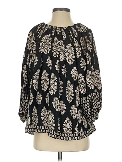 Pre-owned Omika Long Sleeve Blouse In Black