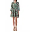 Omika Lora Mini Dress In Kelp Color In Green