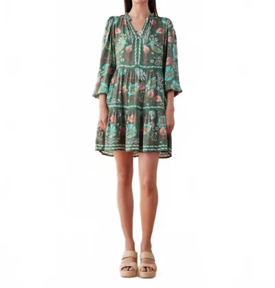 Omika Lora Mini Dress In Kelp Color In Green