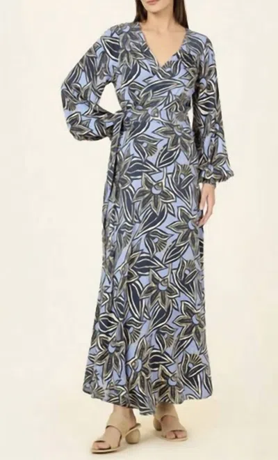 Omika Lorelei Wrap Dress In Martina Harbor In Multi