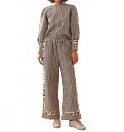 Omika Lydia Puff Sleeve Sweatshirt In Blakely Sesame In Brown