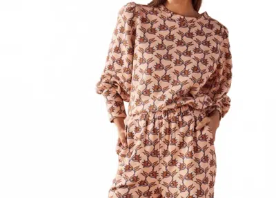 Omika Lydia Sweatshirt In Quinn Redwood In Pink