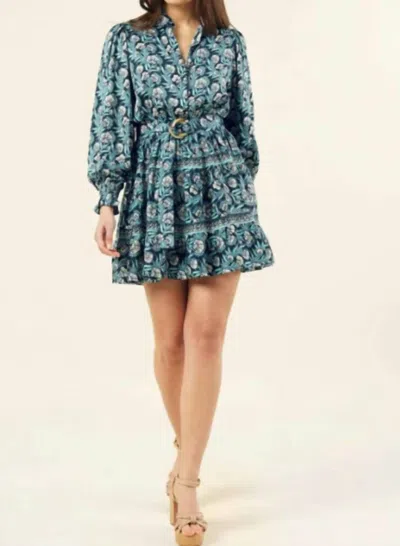 Omika Mae Mini Dress In Margo Brook In Green
