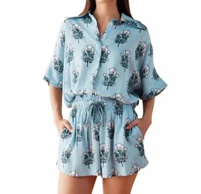 Omika Martina Cotton Short In Milo Lake In Multi