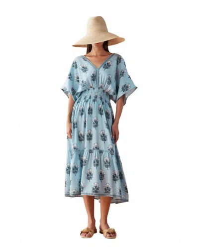 Omika Mindi Midi Dress In Milo Lake In Multi