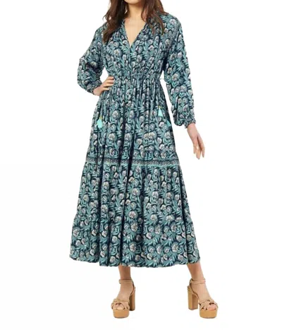 Omika Misha Midi Dress In Margo Brook In Green