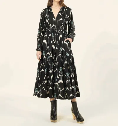 Omika Misha Midi Dress In Samira Smokestack
