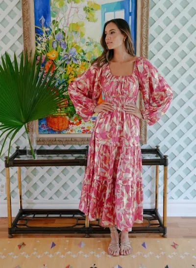Omika Monica Midi Dress In Bianca Goji In Pink
