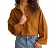 Omika Nero Blouse In Solid Cinnamon In Brown