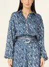 Omika Nero Button Down Blouse In Marlow Capri In Multi