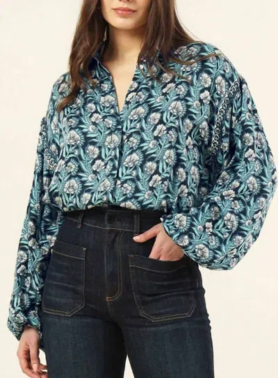 Omika Nero Button Front Blouse In Margo Brook In Multi