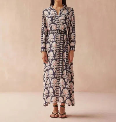 Omika Palma Shirt Dress In Mika Caviar In Brown