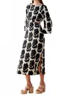 Omika Peyton Cutout Detail Midi Dress In Emma Mussel In Multi