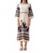 Omika Peyton Cutout Midi Dress In Delfina Caviar In Multi
