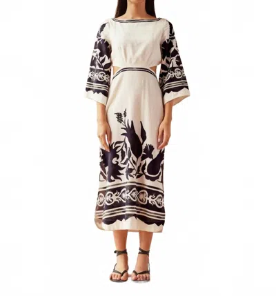OMIKA PEYTON MIDI DRESS IN DELFINA CAVIAR