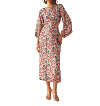 Omika Peyton Midi Dress In Everly Currant In Multi