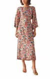 Omika Peyton Midi Dress In Everyly Currant In Multi