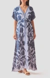 Omika Pia Caftan In Blue