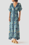 Omika Pia Caftan In Blue
