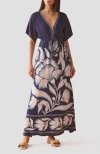 Omika Pia Caftan In Blue