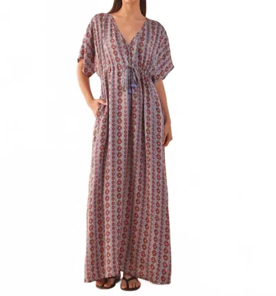 Omika Pia Caftan Dress In Omari Hibiscus In Multi