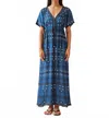 Omika Pia Caftan In Malva Indigo In Blue