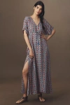 Omika Pia Floral Kaftan In Purple